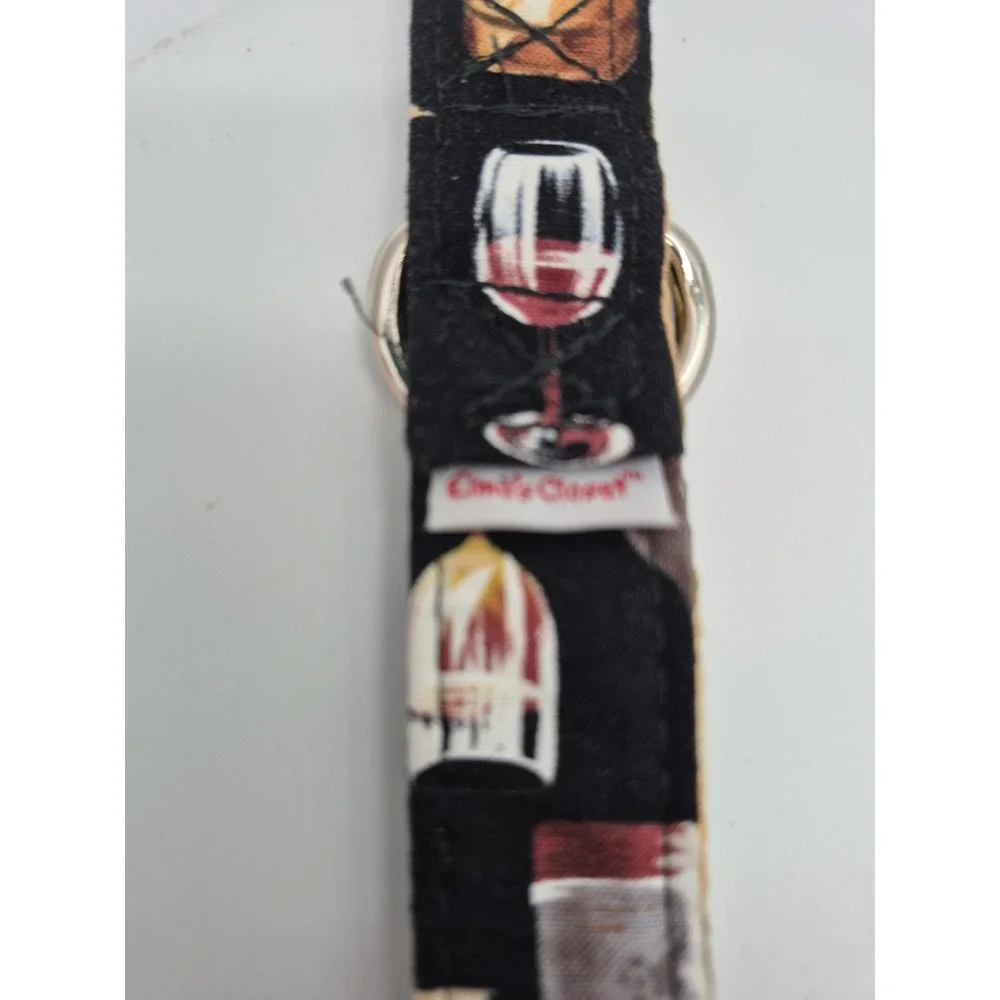 Elmo's Closet Large Dog Collar Wine Bottles Adjustable 15